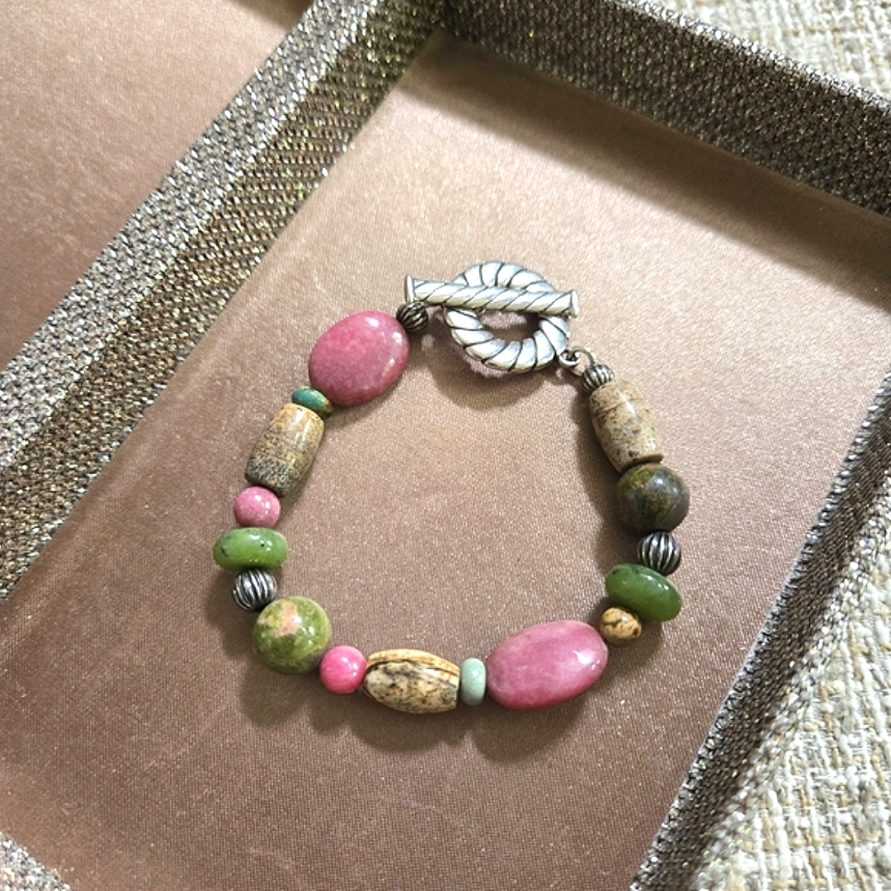 American West Gemstone Beaded Bracelet